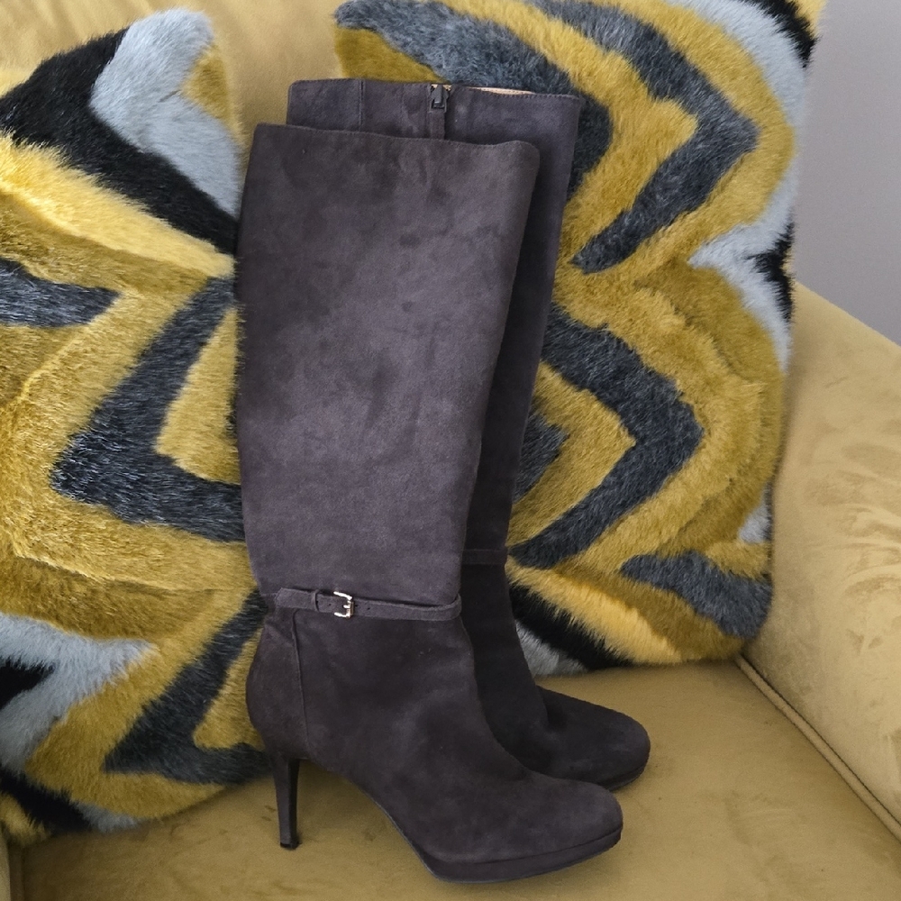 Nine West Charcoal Heeled Boots